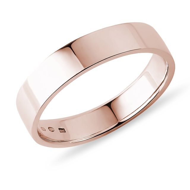 CLASSIC MEN'S WEDDING RING IN PINK GOLD - RINGS FOR HIM - WEDDING RINGS