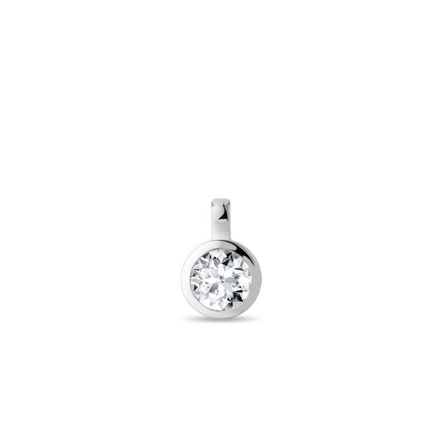 ANHÄNGER MIT RUNDEM LABOR-DIAMANT IN WEISSGOLD - MAGNETISCHE HALSKETTEN - KETTEN