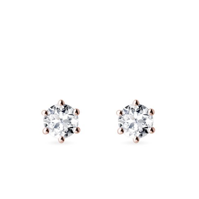1KT DIAMANTOHRSTECKER AUS ROSÉGOLD - OHRSTECKER DIAMANT - OHRRINGE
