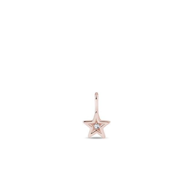 DIAMANTANHÄNGER IN STERNFORM AUS ROSÉGOLD - ANHÄNGER - KETTEN