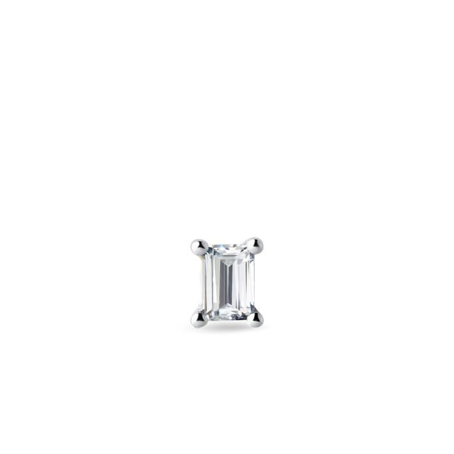EINZELNER OHRRING MIT SMARAGD DIAMANT IN 14KT WEISSGOLD - EINZELNE OHRRINGE - OHRRINGE