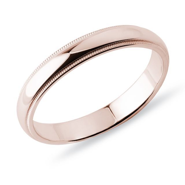 MILLGRIFF-EHERING FÜR MÄNNER IN 14 KT ROSÉGOLD - TRAURINGE FÜR HERREN - TRAURINGE