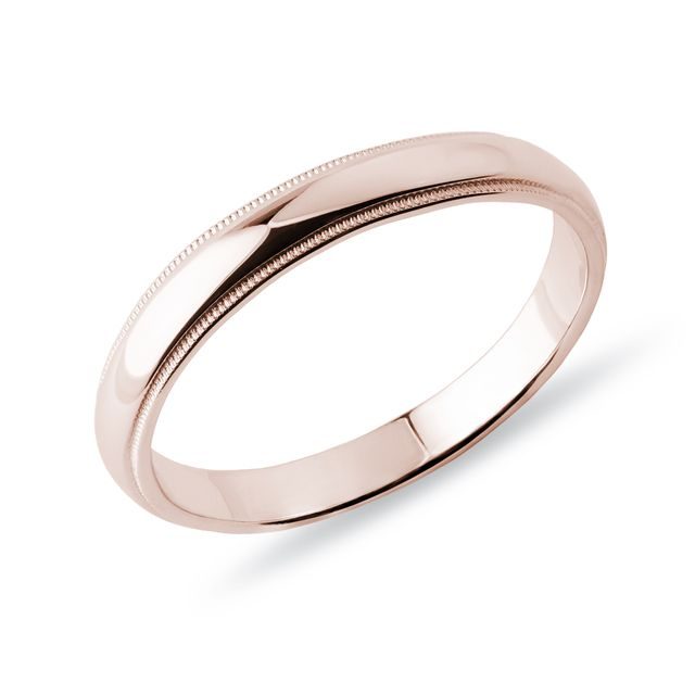 DAMENTRAURING MIT WELLENSCHLIFF IN 14KT ROSÉGOLD - TRAURINGE FÜR DAMEN - TRAURINGE