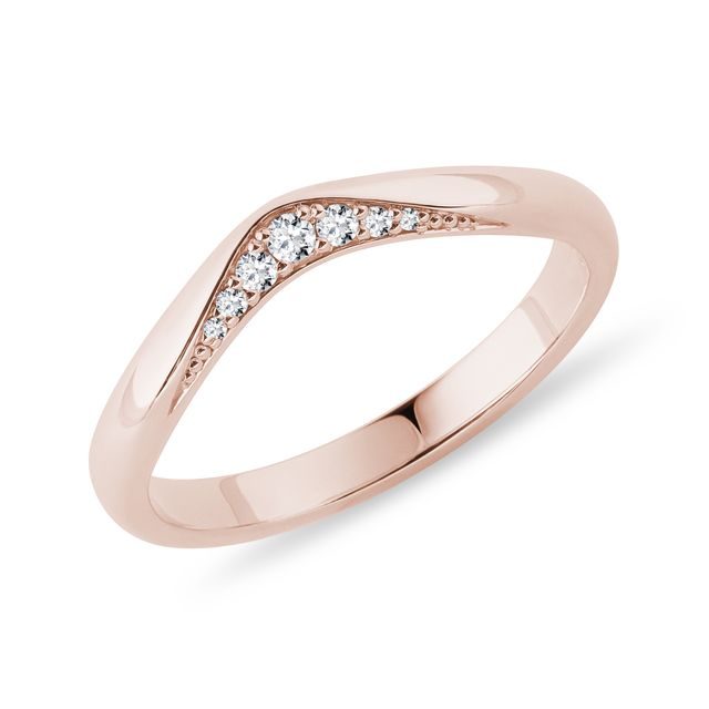 WOMEN'S GRADUATED CHANNEL DIAMOND WEDDING BAND IN ROSE GOLD - WOMEN'S WEDDING RINGS - WEDDING RINGS