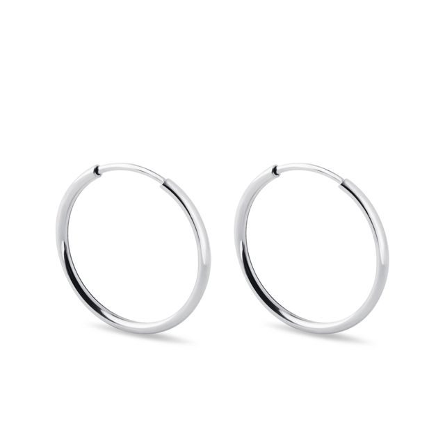 BOUCLES D'OREILLES EN OR BLANC - BOUCLES D'OREILLES EN OR BLANC - BOUCLES D'OREILLES