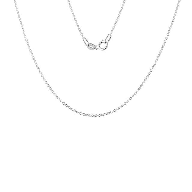 ROLO 25 CHAIN IN WHITE GOLD, 42 CM LONG - GOLD CHAINS - NECKLACES