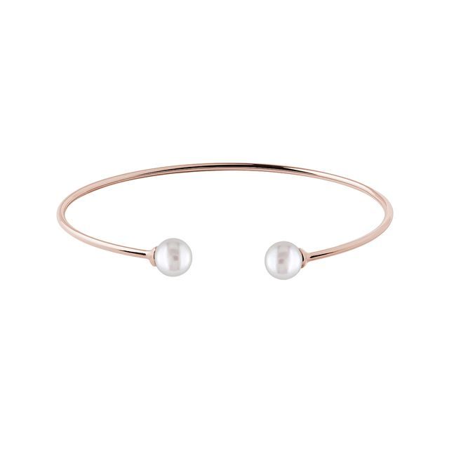 ARMREIF MIT PERLEN IN ROSÉGOLD - ARMSPANGEN - ARMBÄNDER