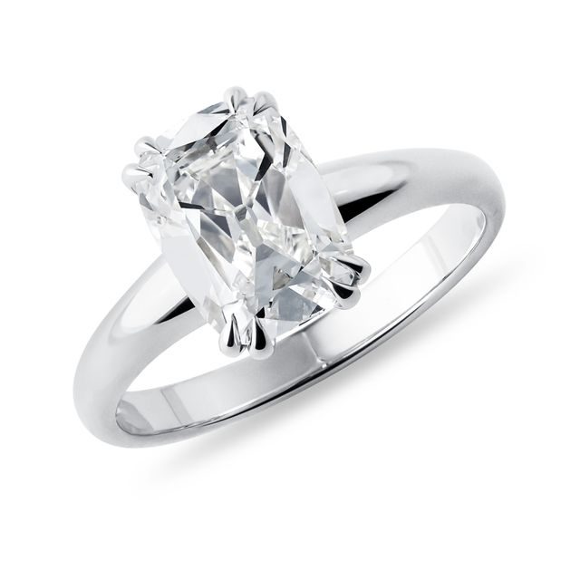 RING MIT 2 CT LABORDIAMANT IM OLD MINE SCHLIFF IN WEISSGOLD - RINGE MIT LAB GROWN DIAMANTEN - VERLOBUNGSRINGE