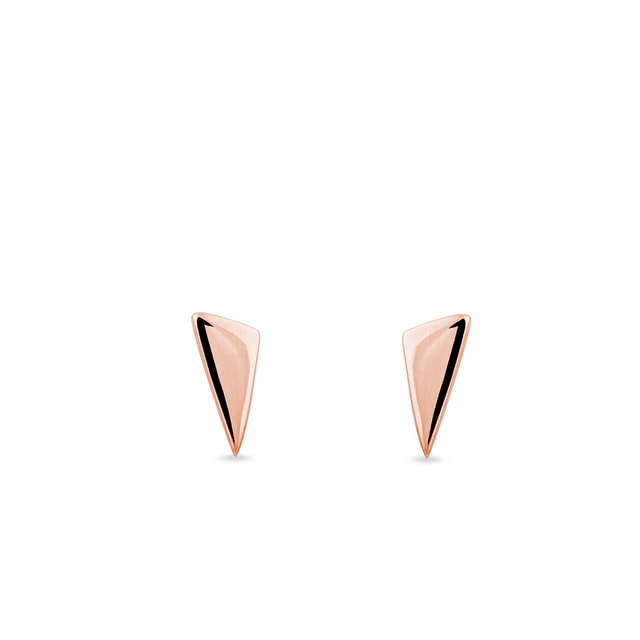 Boucles d'oreilles triangulaires en or rose