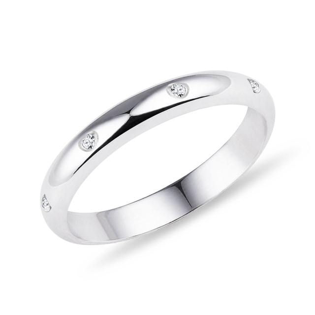 DIAMOND WEDDING RING IN WHITE GOLD - WOMEN'S WEDDING RINGS - WEDDING RINGS