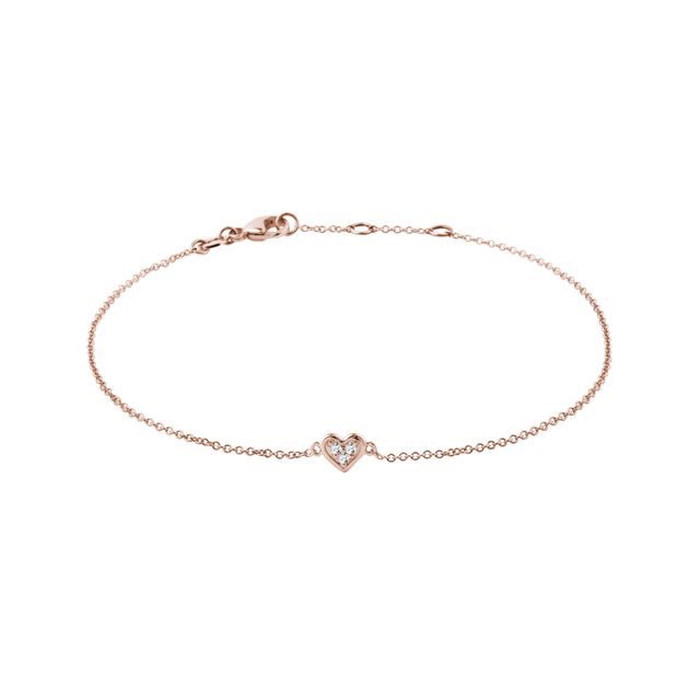 KINDERARMBAND MIT HERZ IN ROSÉGOLD - KINDER ARMBÄNDER - ARMBÄNDER