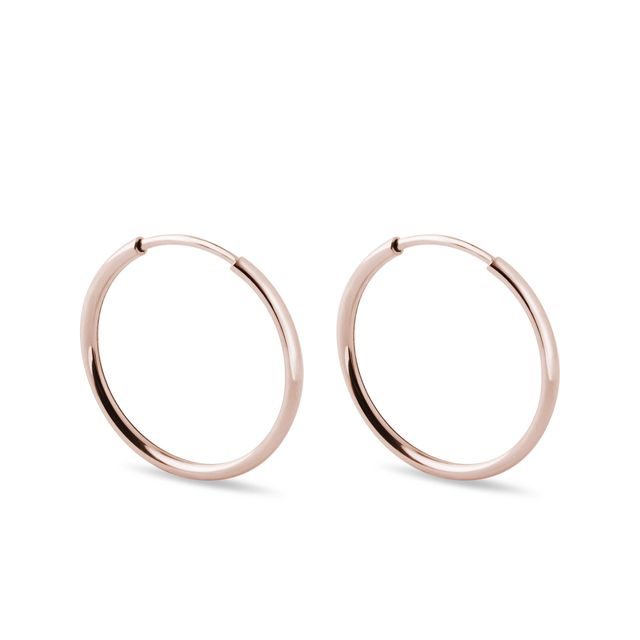 CRÉOLES EN OR ROSE - BOUCLES D'OREILLES EN OR ROSE - BOUCLES D'OREILLES