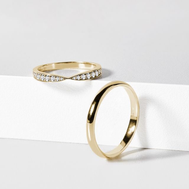 Zlatý snubní prsten pro ženy | KLENOTA