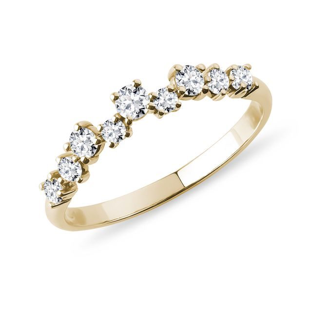 DIAMOND RING IN YELLOW GOLD - WOMEN'S WEDDING RINGS - WEDDING RINGS