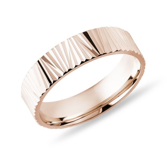 PRSTEN S PAPRSKOVITÝMI FASETAMI V RŮŽOVÉM ZLATĚ - PRSTENY Z RŮŽOVÉHO ZLATA - PRSTENY