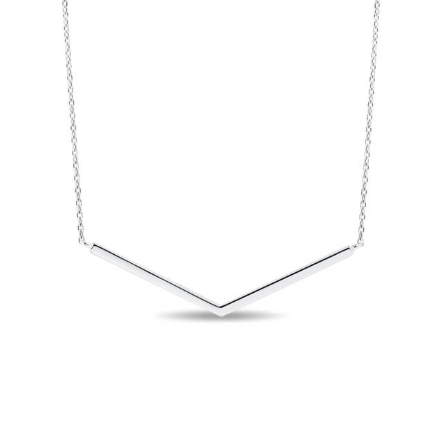 HALSKETTE MIT MINIMALISTISCHEM ANHÄNGER IN WEISSGOLD - KETTEN AUS WEISSGOLD - KETTEN