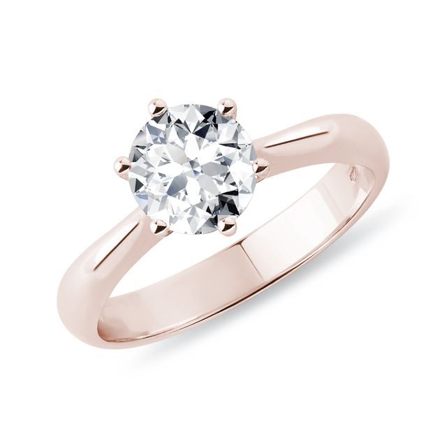 RING MIT 1CT NATURDIAMANT IN ROSÉGOLD - VERLOBUNGSRINGE MIT BRILLANT - VERLOBUNGSRINGE