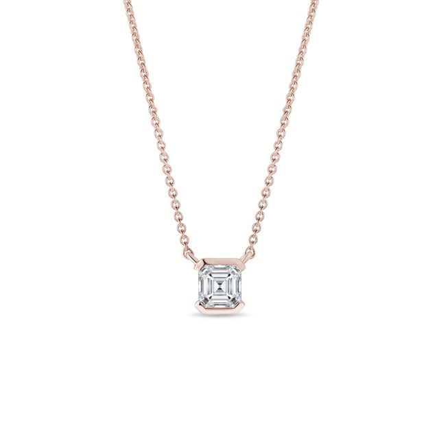 LAB GROWN DIAMOND NECKLACE IN ROSE GOLD - DIAMOND NECKLACES - NECKLACES