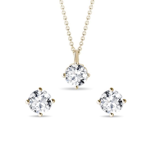 GOLD JEWELRY SET WITH LAB GROWN DIAMONDS - JEWELRY SETS - FINE JEWELRY