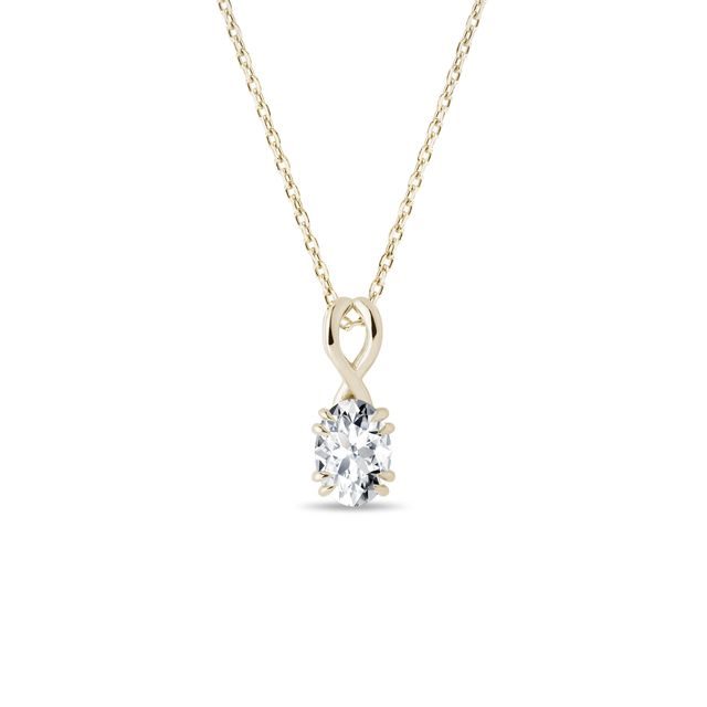 ELEGANT LAB GROWN DIAMOND GOLD NECKLACE - DIAMOND NECKLACES - NECKLACES
