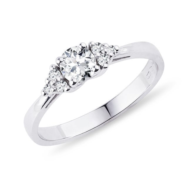 DIAMOND RING IN WHITE GOLD - ENGAGEMENT DIAMOND RINGS - ENGAGEMENT RINGS