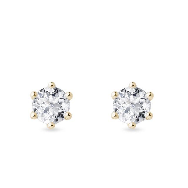 1CT DIAMOND GOLD EARRINGS - DIAMOND STUD EARRINGS - EARRINGS