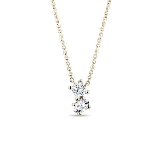 ZARTES DIAMANTCOLLIER IN 14 KT GELBGOLD - KETTEN MIT DIAMANTEN - KETTEN