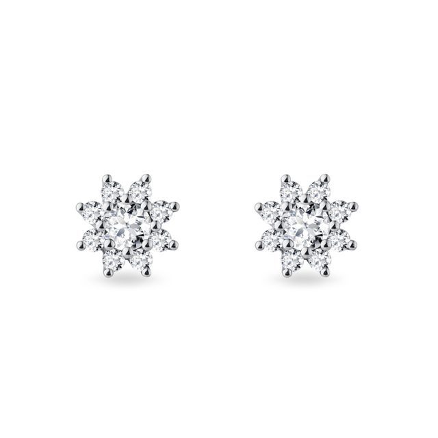 DIAMOND EARRINGS IN WHITE GOLD - DIAMOND EARRINGS - EARRINGS