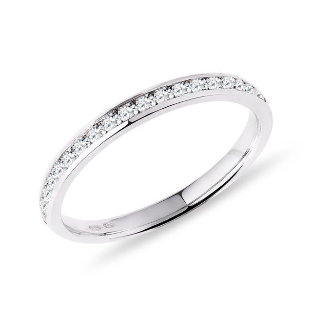 ANNEAU DE MARIGE POUR FEMME EN OR BLANC AVEC DIAMANTS - ALLIANCES DE MARIAGE FEMMES - ALLIANCES DE MARIAGE