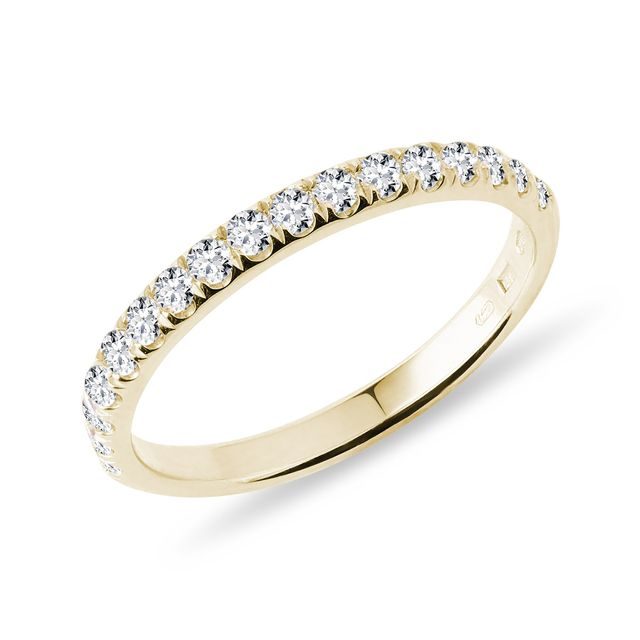 WOMEN'S DIAMOND RING IN YELLOW GOLD WITH BRILLIANTS - WOMEN'S WEDDING RINGS - WEDDING RINGS
