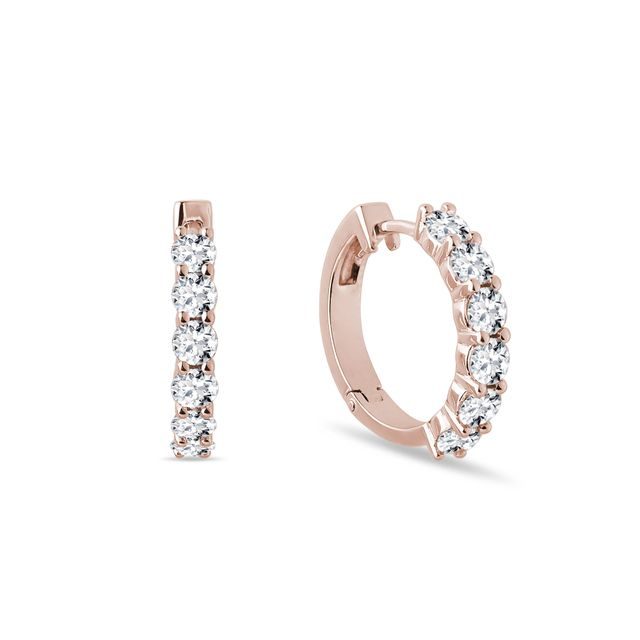 DIAMOND EARRINGS IN ROSE GOLD - DIAMOND EARRINGS - EARRINGS