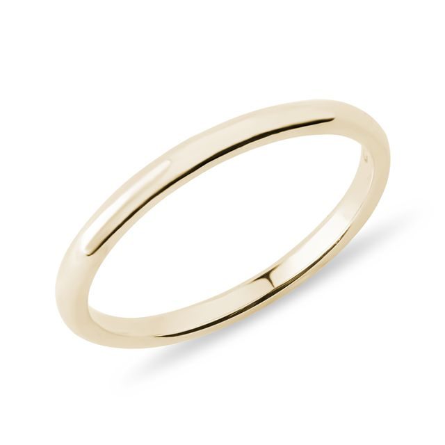 SIMPLE YELLOW GOLD BAND WITH A HIGH-GLOSS FINISH - WOMEN'S WEDDING RINGS - WEDDING RINGS