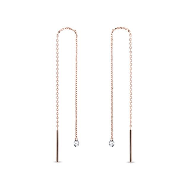 OHRRINGE AUS ROSÉGOLD MIT LABORDIAMANTEN - OHRRINGE DIAMANT - OHRRINGE