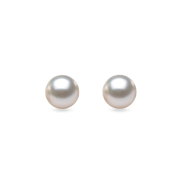 GOLD EARRINGS WITH AKOYA PEARLS - PEARL EARRINGS - PEARL JEWELRY