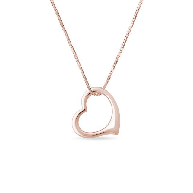 HEART PENDANT IN ROSE GOLD - ROSE GOLD NECKLACES - NECKLACES