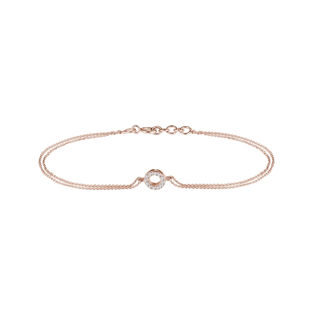 Stunning Rose Gold Bracelet with Diamonds | KLENOTA