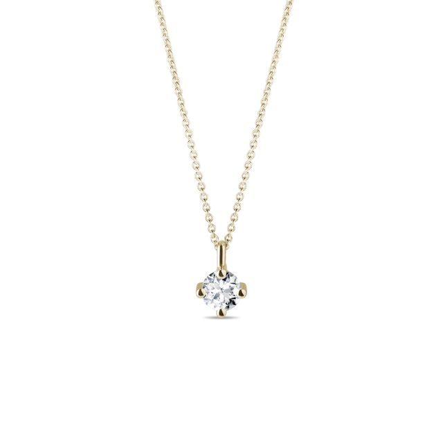 DAINTY DIAMOND NECKLACE IN YELLOW GOLD - DIAMOND NECKLACES - NECKLACES