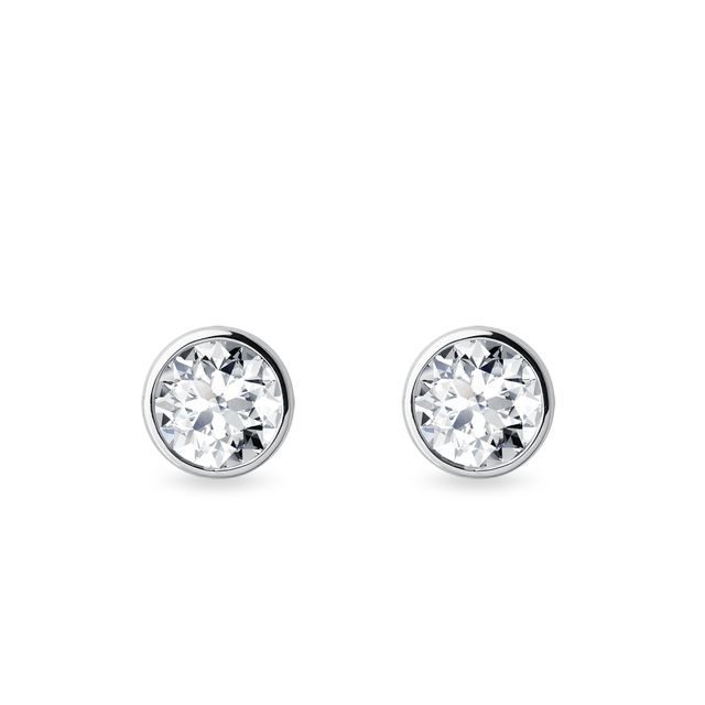 1ct diamond earrings in white gold
