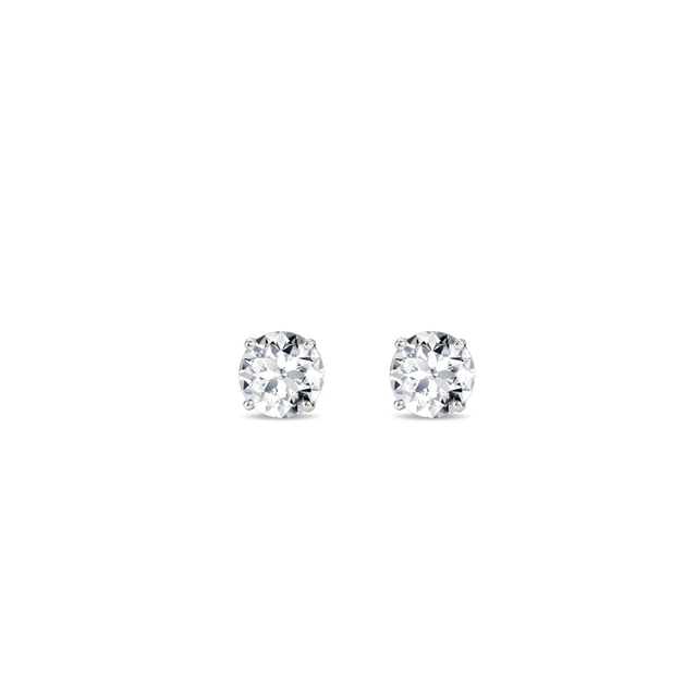 DIAMOND STUD EARRINGS IN WHITE GOLD - DIAMOND STUD EARRINGS - EARRINGS