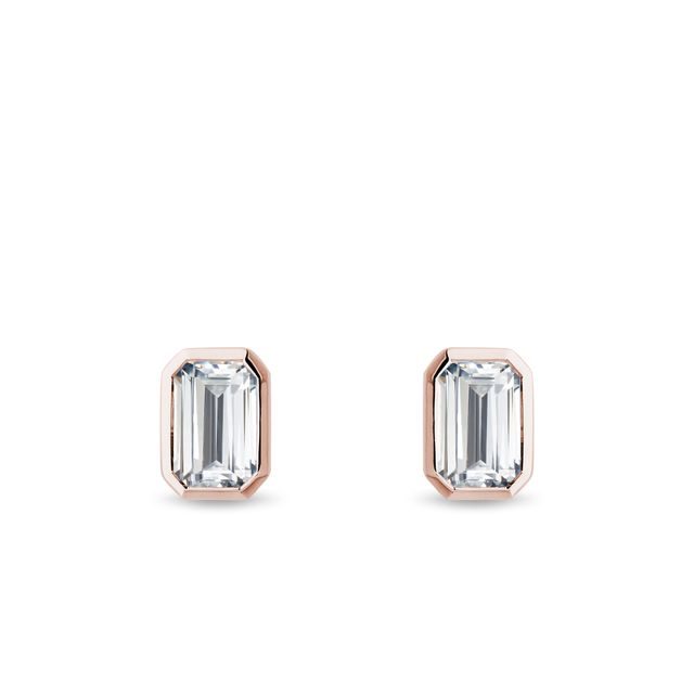 LAB GROWN DIAMOND STUDS IN ROSE GOLD - DIAMOND STUD EARRINGS - EARRINGS