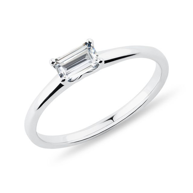 RING AUS 14K WEISSGOLD MIT LABORDIAMANT - RINGE MIT LAB GROWN DIAMANTEN - VERLOBUNGSRINGE