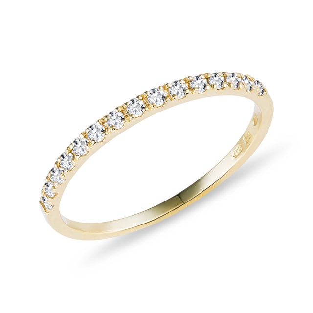 LUXURIÖSER RING GELBGOLD MIT DIAMANT - TRAURINGE FÜR DAMEN - TRAURINGE