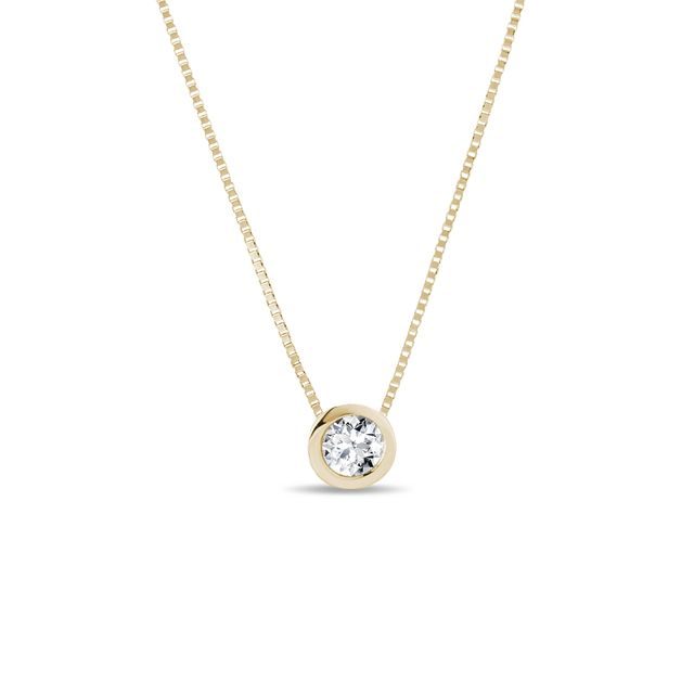 GOLDENER ANHÄNGER MIT DIAMANT - KETTEN MIT DIAMANTEN - KETTEN