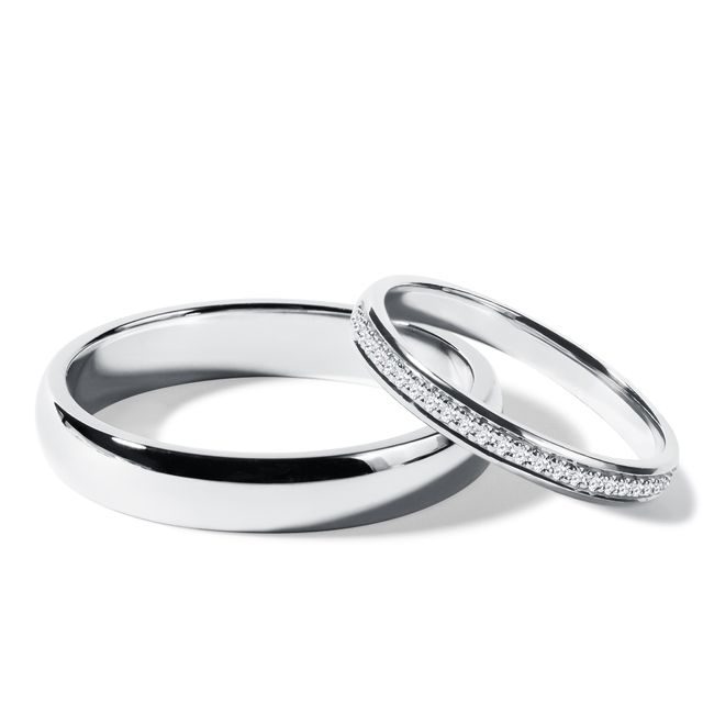 DIAMONDS WEDDING RINGS IN WHITE GOLD - WHITE GOLD WEDDING SETS - WEDDING RINGS