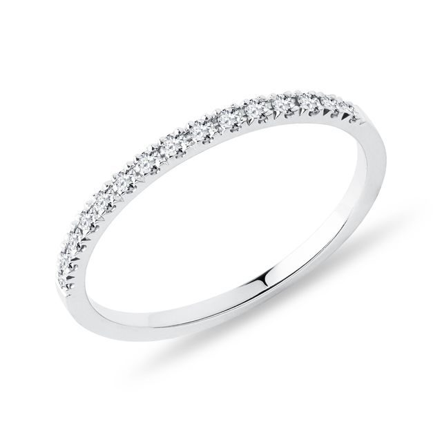 DIAMANTOVÁ OBRÚČKA ETERNITY Z BIELEHO ZLATA - SVADOBNÉ OBRÚČKY DÁMSKE - SVADOBNÉ OBRÚČKY