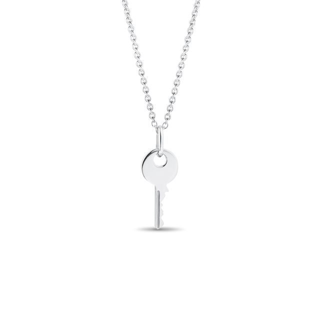 KEY PENDANT OF WHITE GOLD - WHITE GOLD NECKLACES - NECKLACES