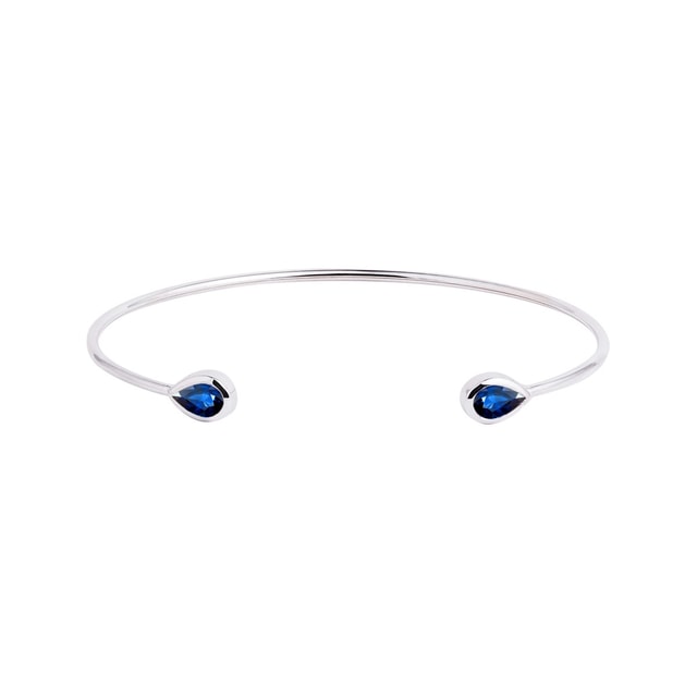 SAPPHIRE BRACELET IN WHITE GOLD - CUFF BRACELETS - BRACELETS