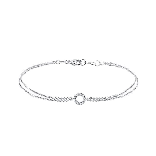 BRACELET EN OR BLANC AVEC DIAMANTS - BRACELETS AVEC DIAMANTS - BRACELETS