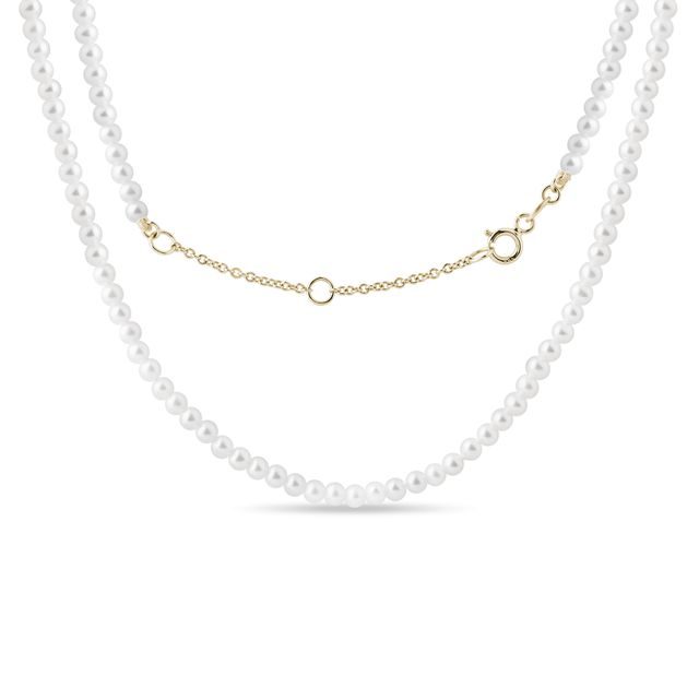 PERLENKETTE MIT VARIABLER GOLDSCHLIESSE - PERLEN KETTEN - PERLEN