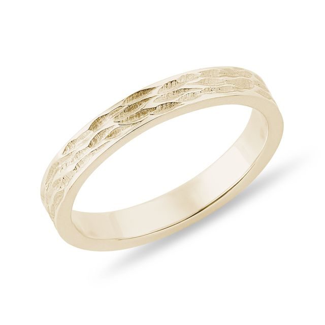ENGRAVED WEDDING RING IN YELLOW GOLD - WOMEN'S WEDDING RINGS - WEDDING RINGS